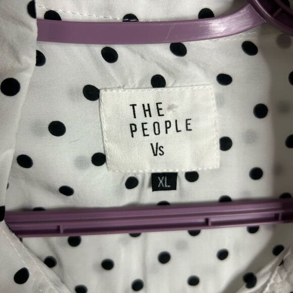 The People Vs. Polka Dot Tunic Length Button Down Shirt - Picture 10 of 11